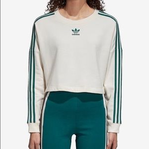adidas originals cropped sweatshirt